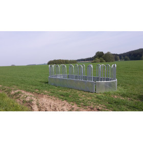 Oválné příkrmiště KOTTECH – 18 krmných míst, 390 × 170 cm